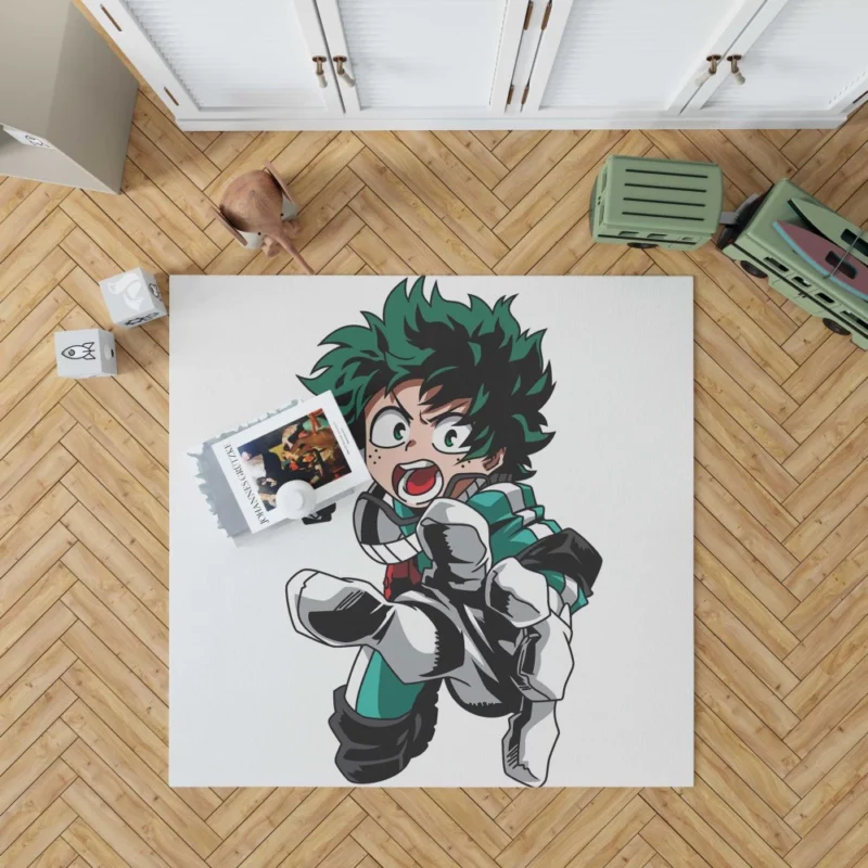 Midoriya Steps to Heroism Anime Rug