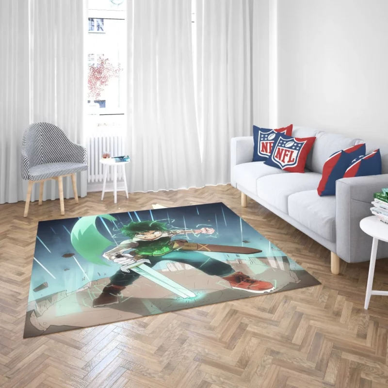 Midoriya Unfolding Hero Tale Anime Rug 2