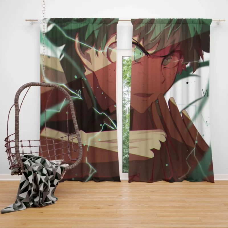 Midoriya Unleash Your Power Anime Curtain