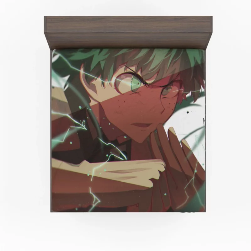 Midoriya Unleash Your Power Anime Fitted Sheet