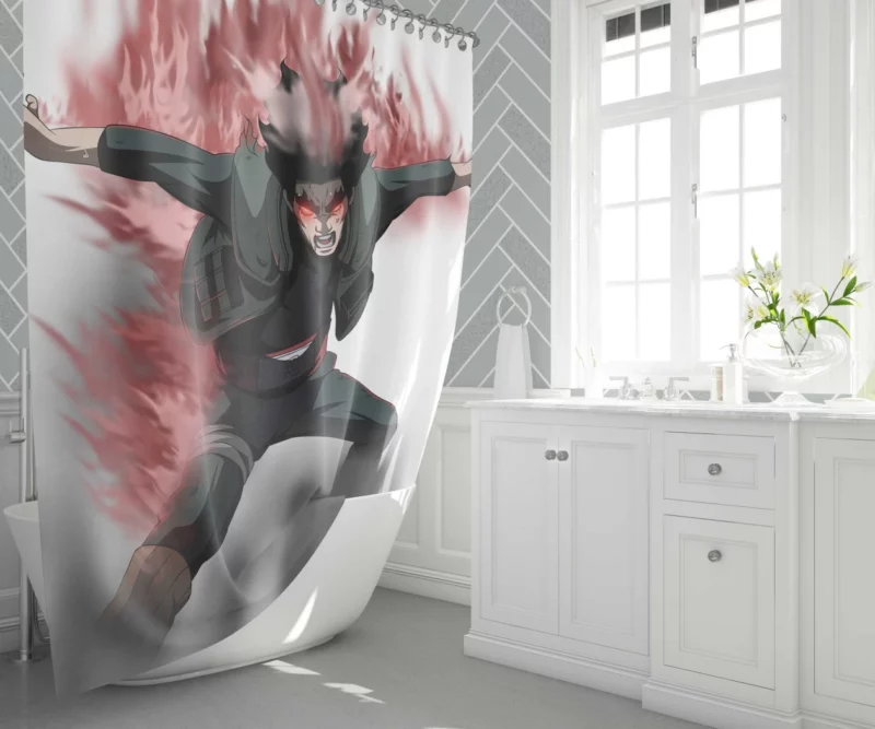 Might Guy Epic Battle Anime Shower Curtain 1