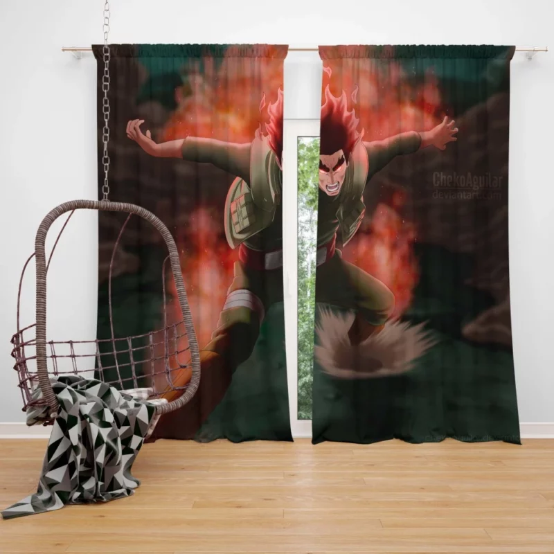 Might Guy Power Unleashed Anime Curtain