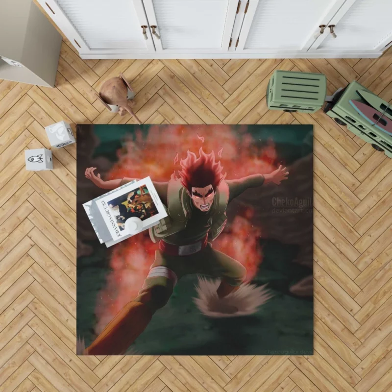 Might Guy Power Unleashed Anime Rug