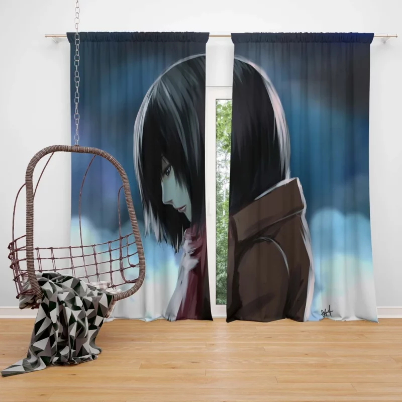 Mikasa Ackerman Anime Attack On Titan Curtain