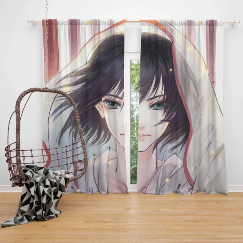 Mikasa Ackerman Blade of Freedom Anime Curtain