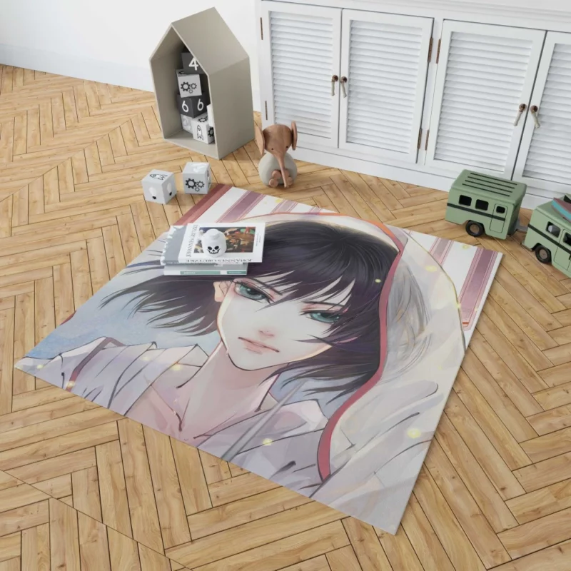 Mikasa Ackerman Blade of Freedom Anime Rug 1