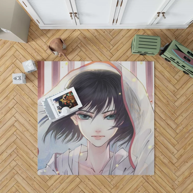 Mikasa Ackerman Blade of Freedom Anime Rug