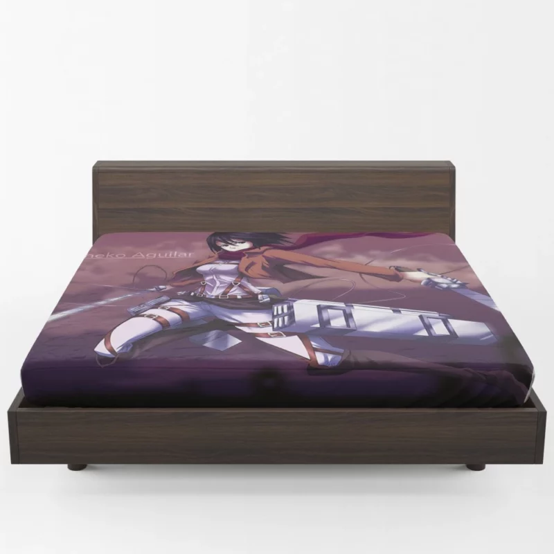Mikasa Ackerman Blades of Freedom Anime Fitted Sheet 1