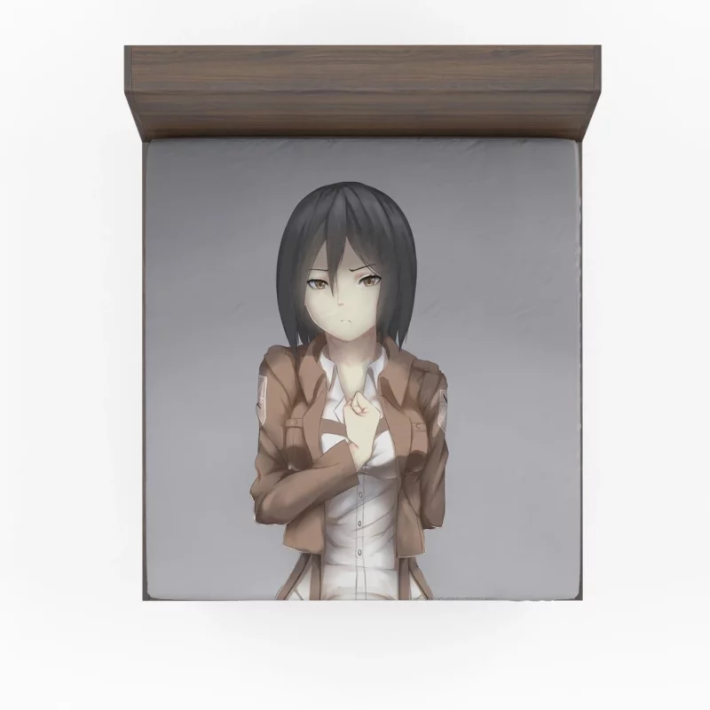 Mikasa Ackerman Deadly Precision Anime Fitted Sheet