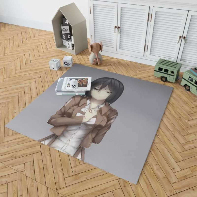 Mikasa Ackerman Deadly Precision Anime Rug 1