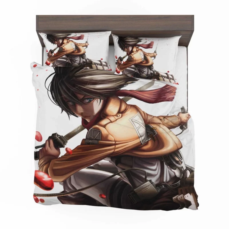 Mikasa Ackerman Echoes of Battle Anime Bedding Set 1