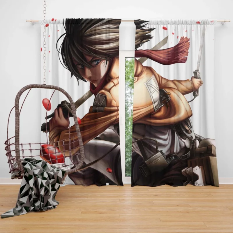 Mikasa Ackerman Echoes of Battle Anime Curtain