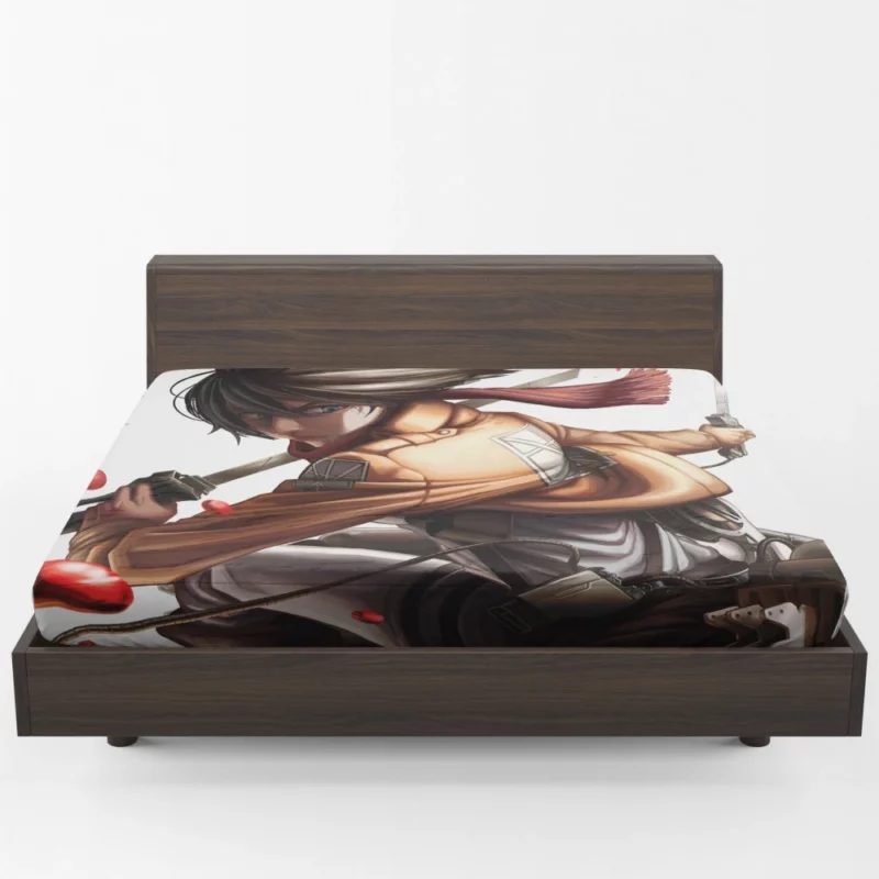Mikasa Ackerman Echoes of Battle Anime Fitted Sheet 1