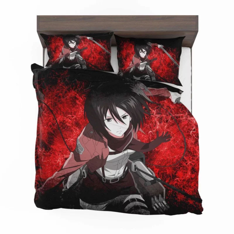 Mikasa Ackerman Eternal Protector Anime Bedding Set 1