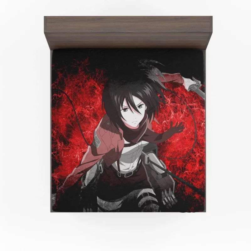Mikasa Ackerman Eternal Protector Anime Fitted Sheet