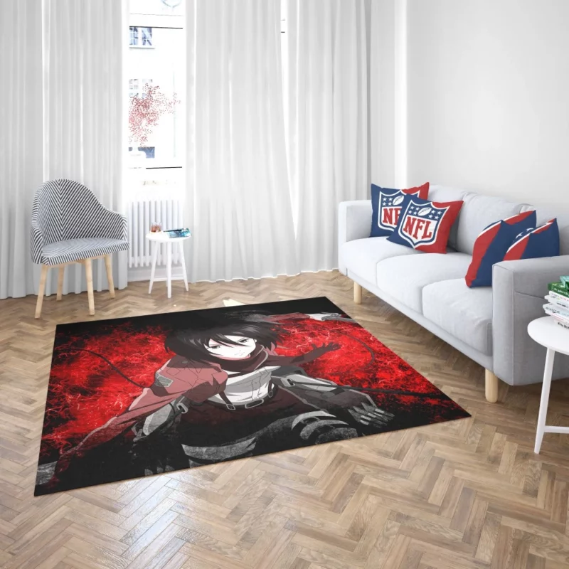 Mikasa Ackerman Eternal Protector Anime Rug 2