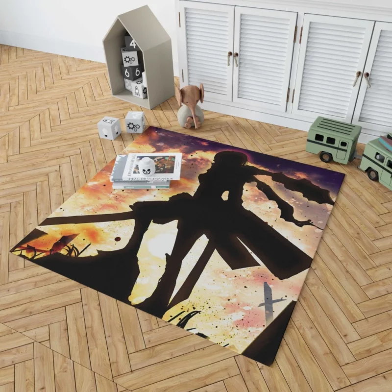 Mikasa Ackerman Fearless Guardian Anime Rug 1