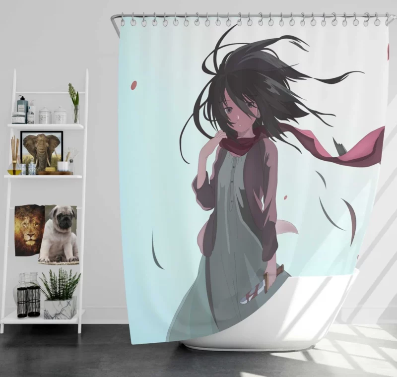 Mikasa Ackerman Fearless Warrior Anime Shower Curtain