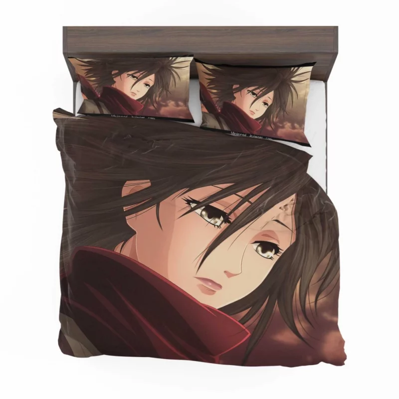 Mikasa Ackerman Fierce Protector Anime Bedding Set 1