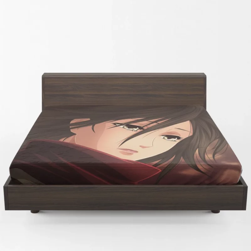 Mikasa Ackerman Fierce Protector Anime Fitted Sheet 1