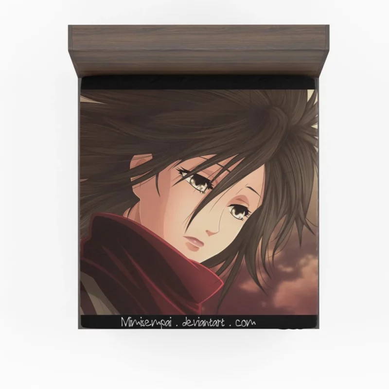 Mikasa Ackerman Fierce Protector Anime Fitted Sheet