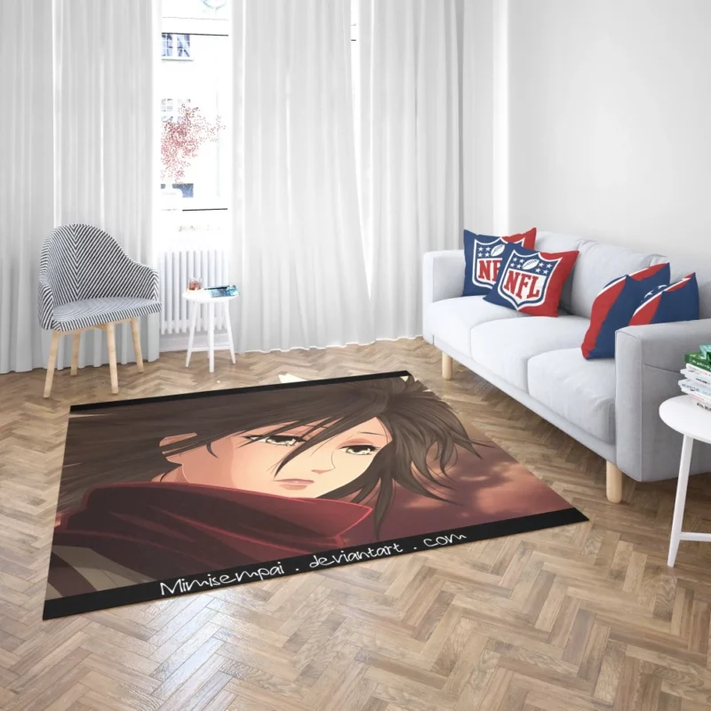 Mikasa Ackerman Fierce Protector Anime Rug 2