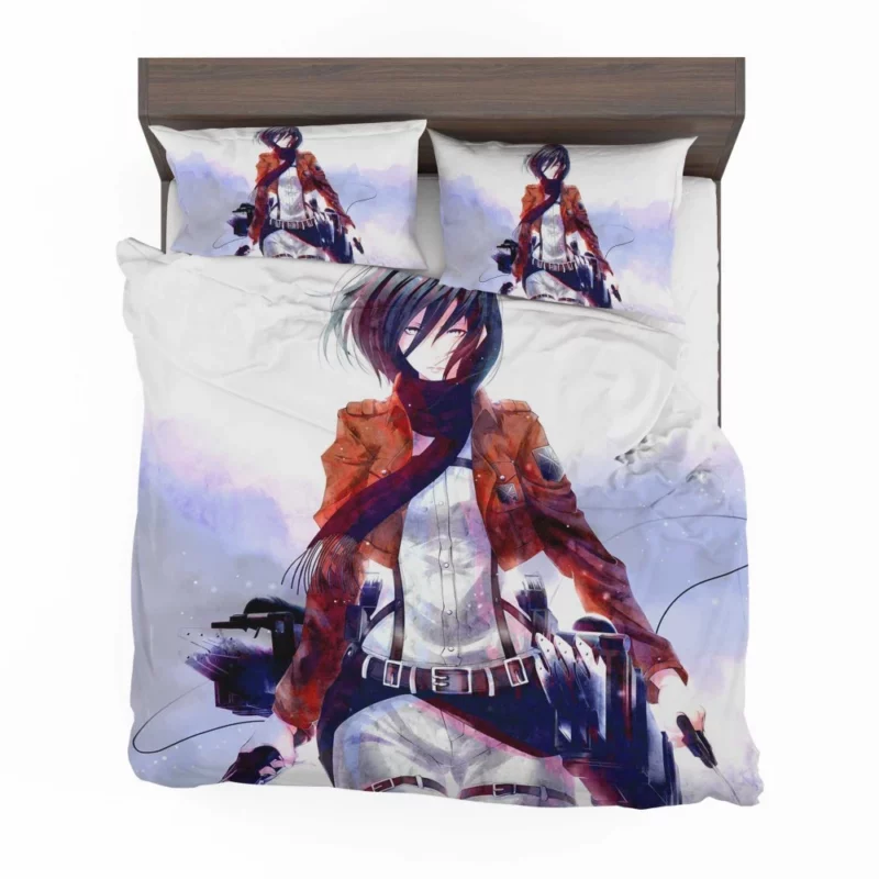 Mikasa Ackerman Graceful Fury Anime Bedding Set 1