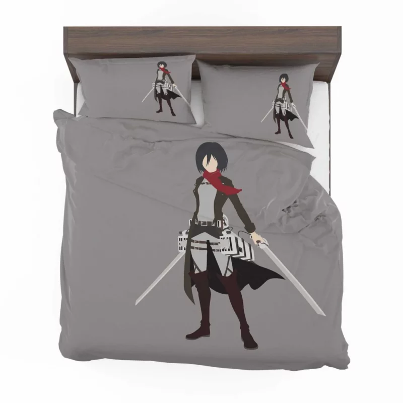 Mikasa Ackerman Heart of Steel Anime Bedding Set 1