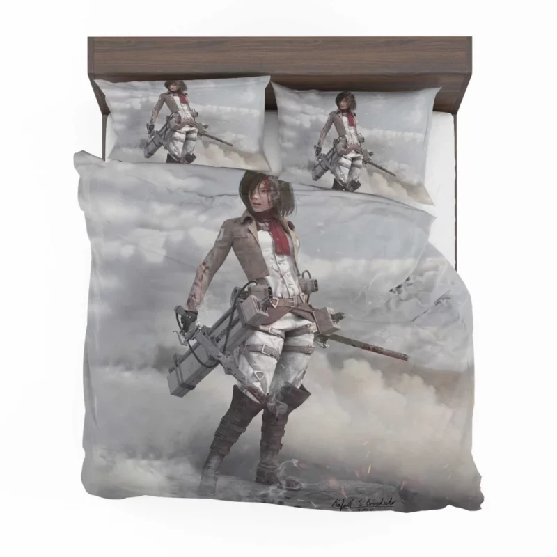 Mikasa Ackerman Heart of Valor Anime Bedding Set 1