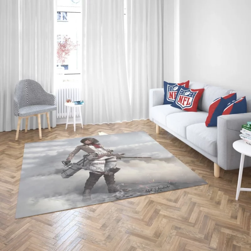 Mikasa Ackerman Heart of Valor Anime Rug 2