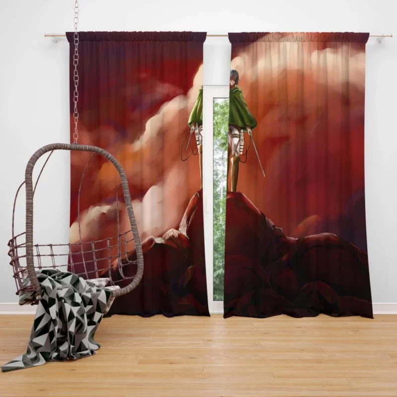 Mikasa Ackerman Humanity Shield Anime Curtain