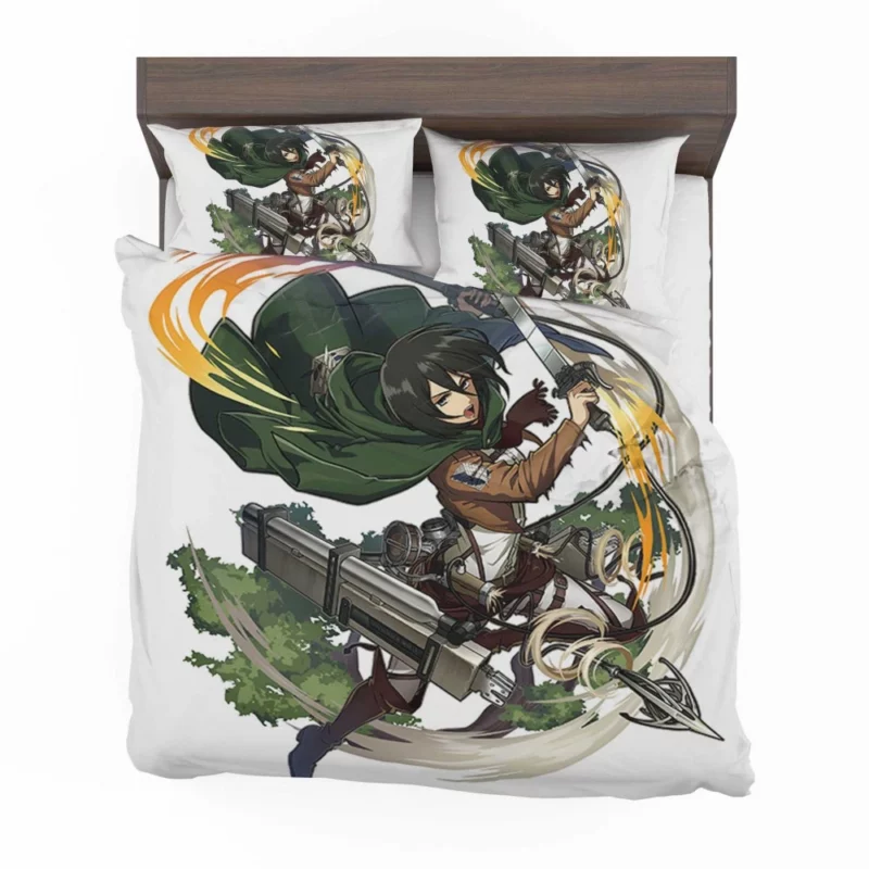 Mikasa Ackerman Resolute Warrior Anime Bedding Set 1