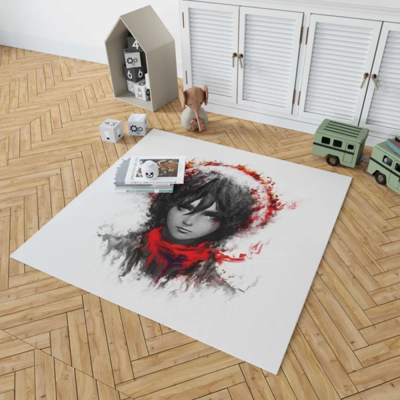 Mikasa Ackerman Rise of Power Anime Rug 1