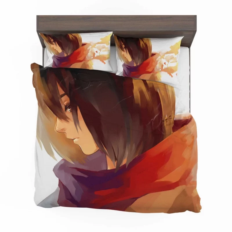 Mikasa Ackerman Scarf of Power Anime Bedding Set 1