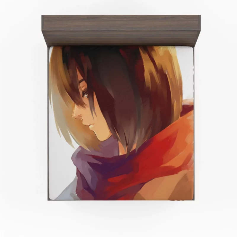 Mikasa Ackerman Scarf of Power Anime Fitted Sheet