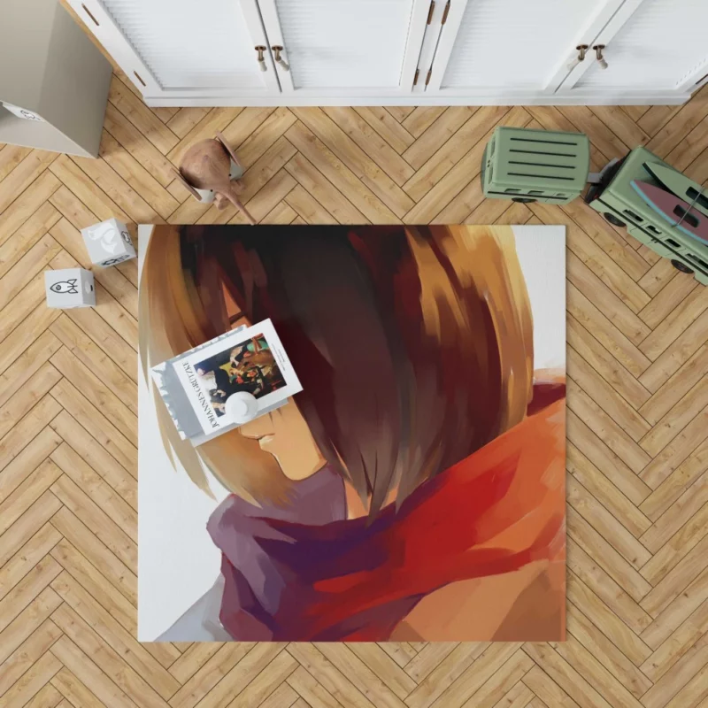 Mikasa Ackerman Scarf of Power Anime Rug