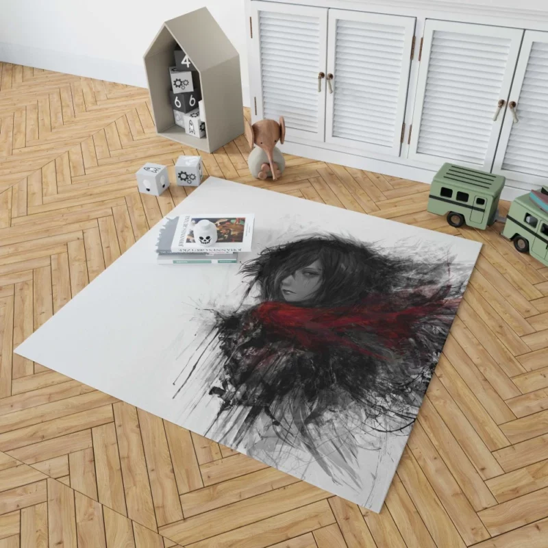 Mikasa Ackerman Shingeki Power Anime Rug 1