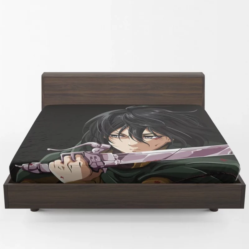 Mikasa Ackerman Shingeki Warrior Anime Fitted Sheet 1