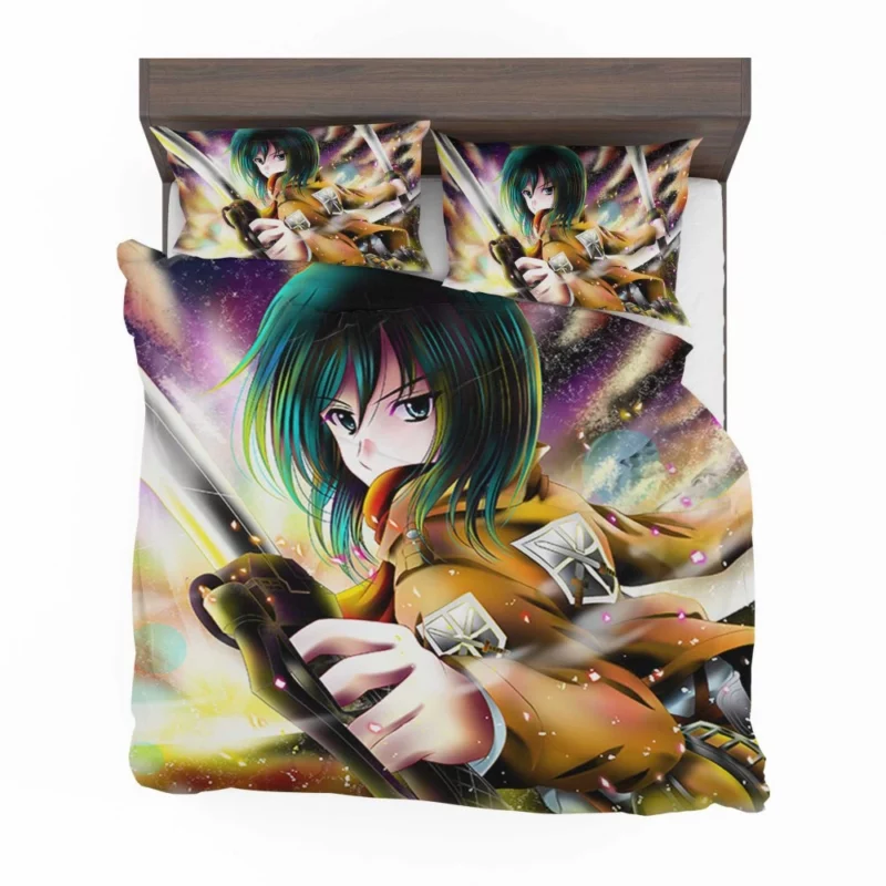 Mikasa Ackerman Silent Avenger Anime Bedding Set 1