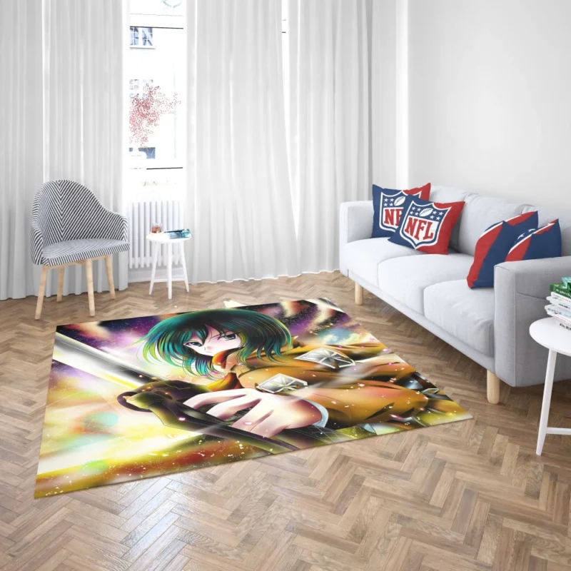 Mikasa Ackerman Silent Avenger Anime Rug 2