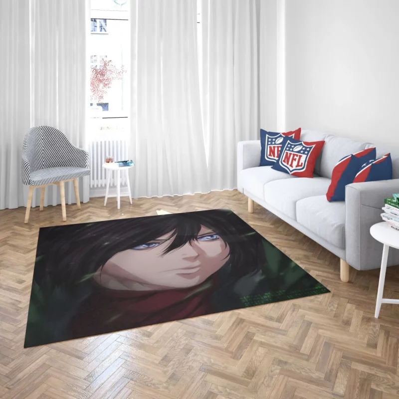 Mikasa Ackerman Steadfast Soldier Anime Rug 2