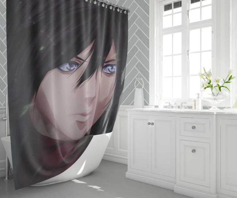 Mikasa Ackerman Steadfast Soldier Anime Shower Curtain 1