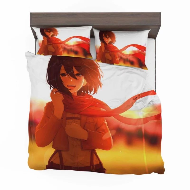 Mikasa Ackerman Steel Resolve Anime Bedding Set 1