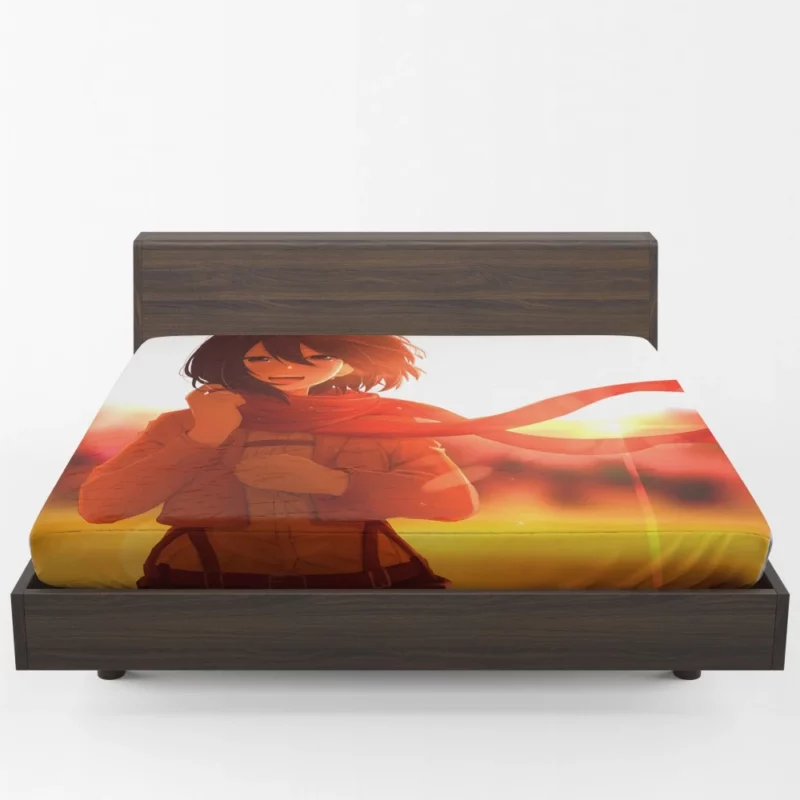 Mikasa Ackerman Steel Resolve Anime Fitted Sheet 1