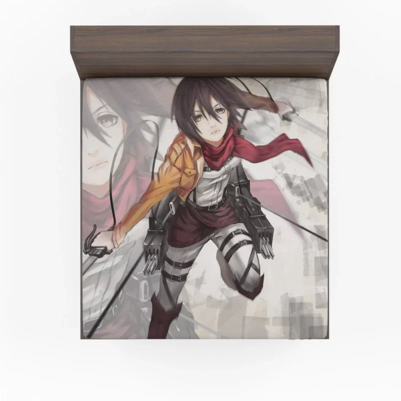 Mikasa Ackerman Strength and Heart Anime Fitted Sheet