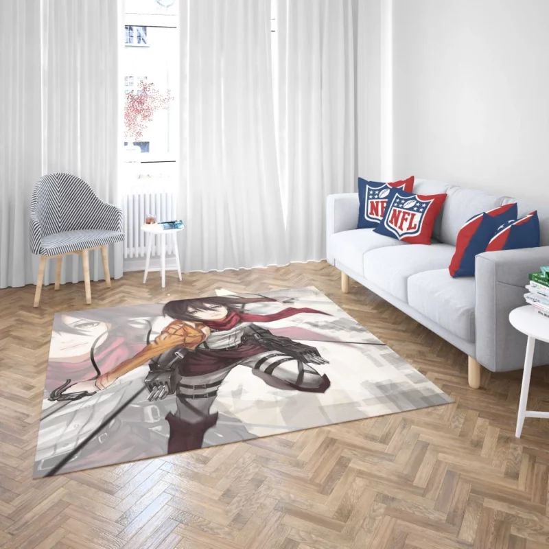 Mikasa Ackerman Strength and Heart Anime Rug 2