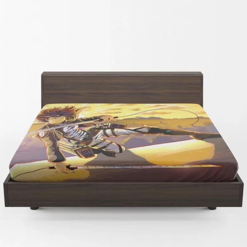Mikasa Ackerman Sword of Justice Anime Fitted Sheet 1