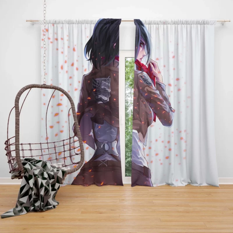 Mikasa Ackerman Teen Anime Curtain