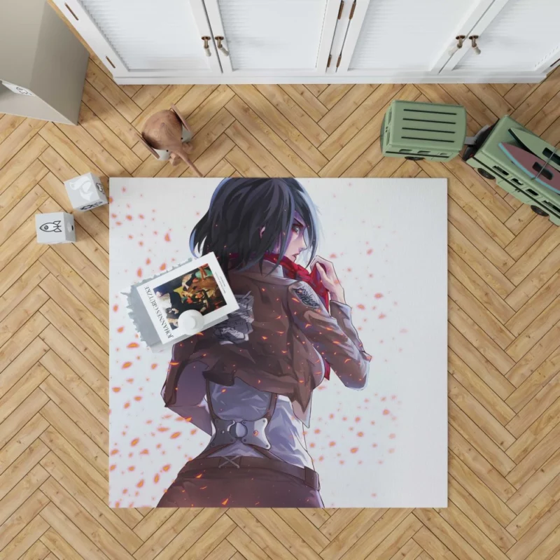 Mikasa Ackerman Teen Anime Rug