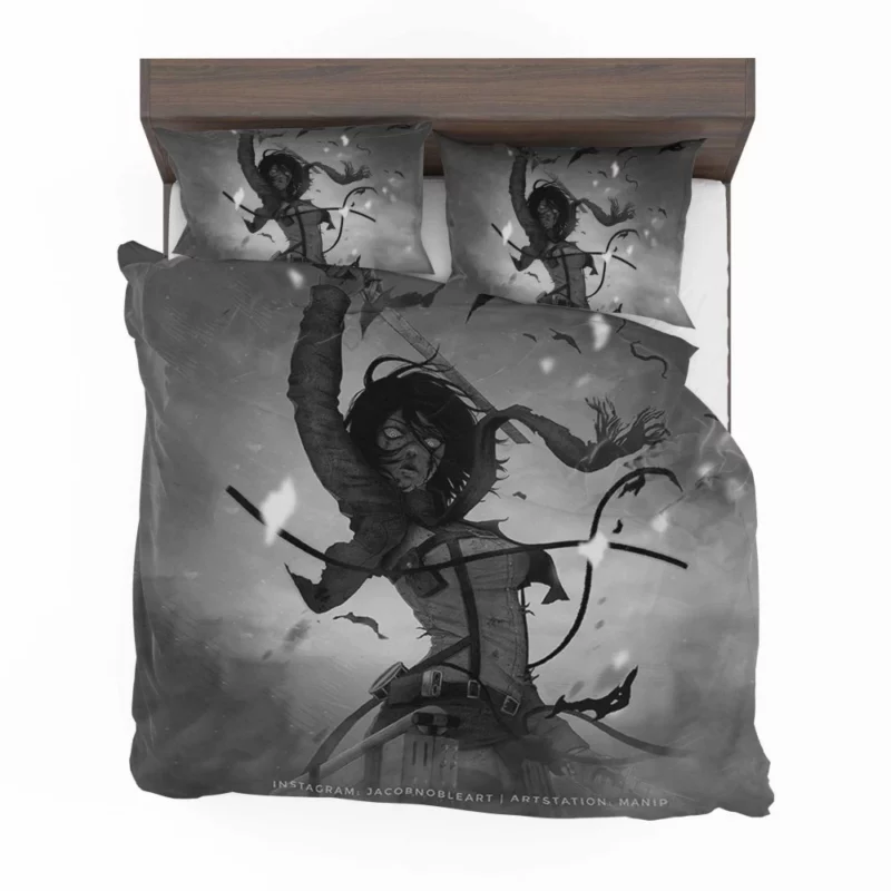 Mikasa Ackerman Titan Bane Anime Bedding Set 1